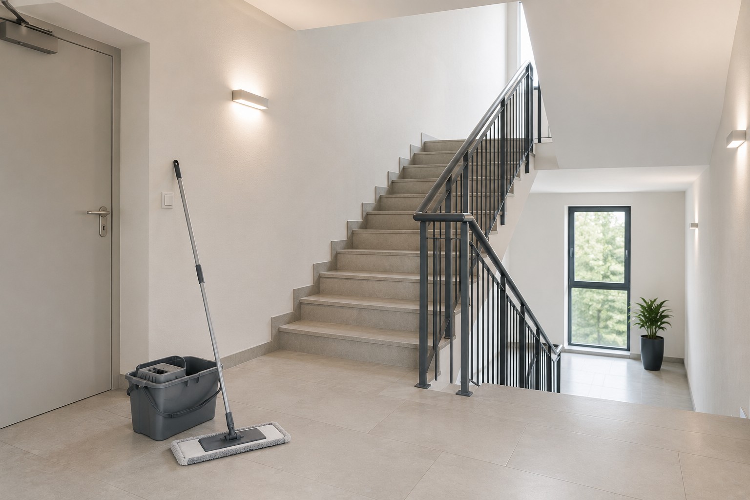 Gepflegtes Treppenhaus durch Besenfein